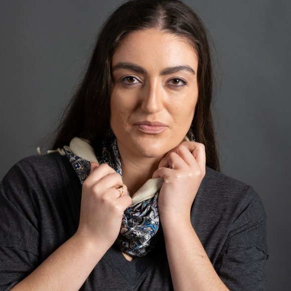 Blue Paisley Scarf - Picture 3 of 7